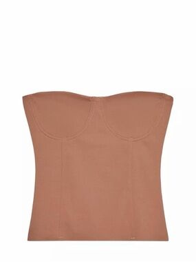 Zara Strapless Corset Top in Light Brown